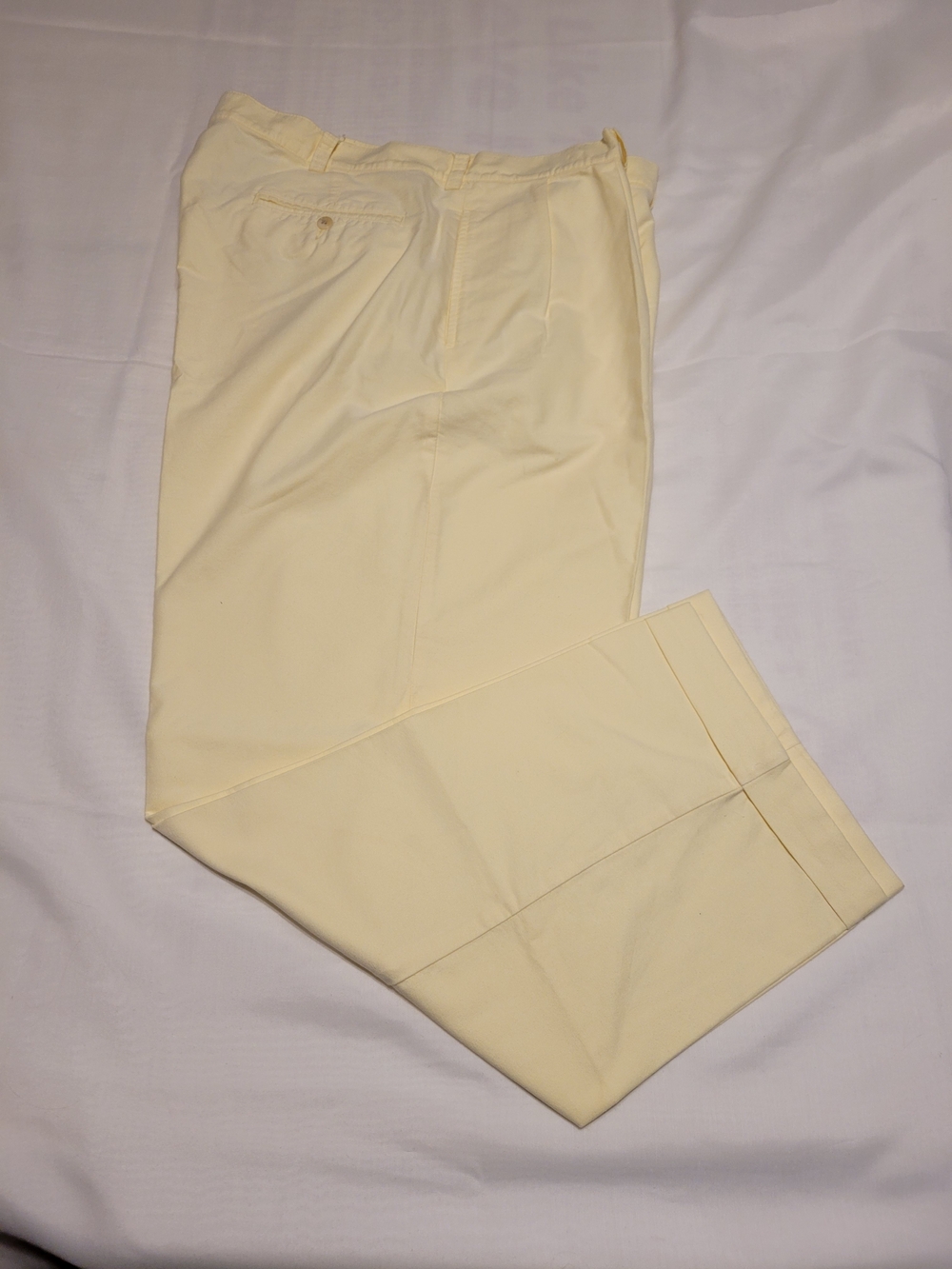 Polo Golf Ralph Lauren Men's Dress Pants in Pale Yellow Sise 38 Cotton